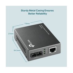 TP-Link MC200CM Gigabit Ethernet Fiber Media Converter - High-Speed Network Solution & Reliable Connectivity, Model: 69353640304